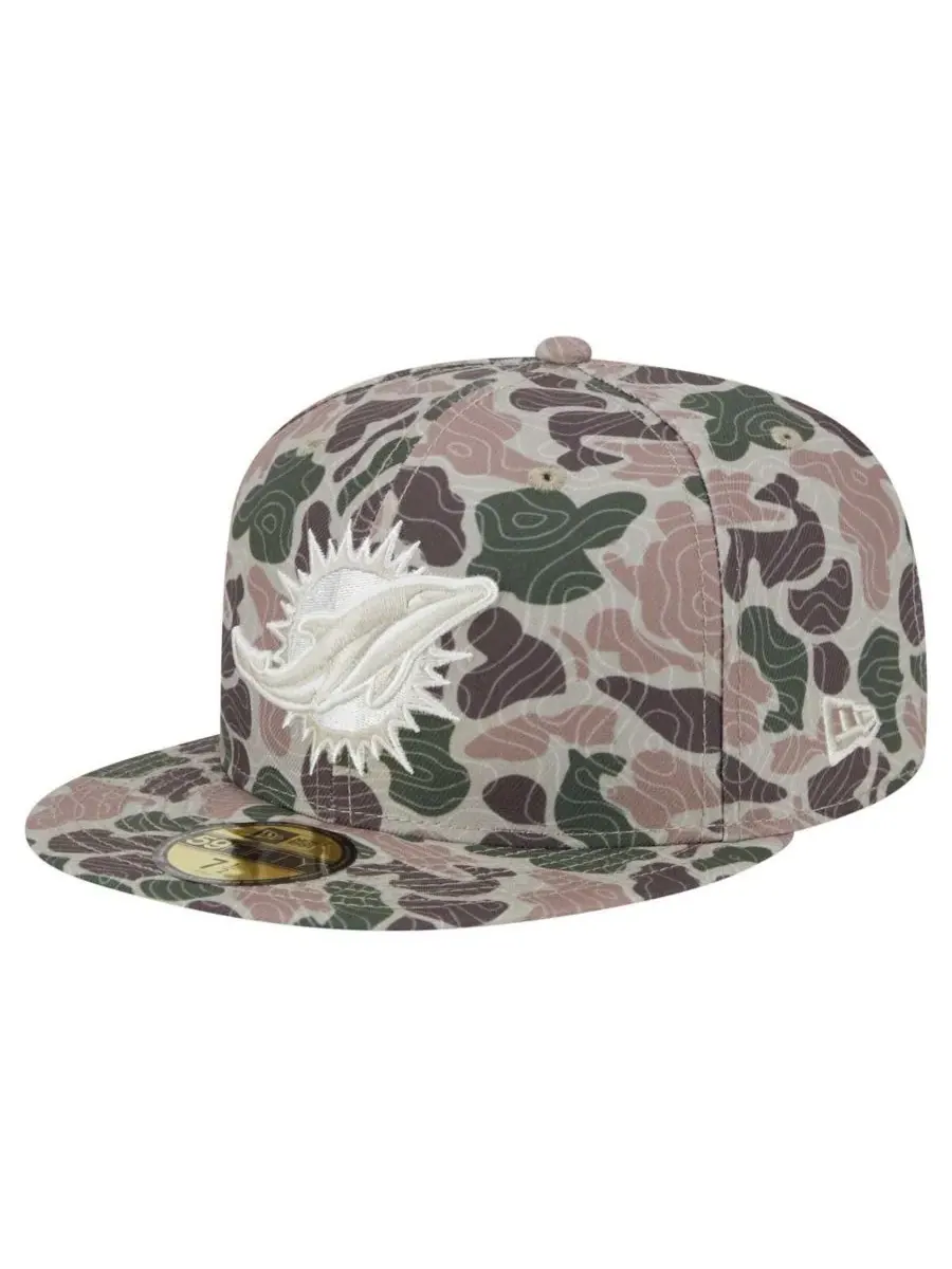 New Era Мужская камуфляжная кепка Miami Dolphins Geo 59FIFTY — изображение 1 из 5