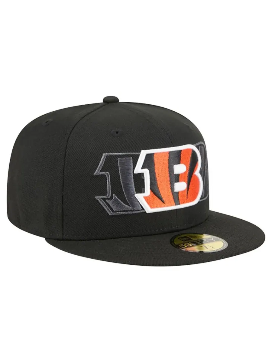 New Era Мужская черная бейсболка Cincinnati Bengals Tri-Hit 59FIFTY — изображение 4 из 5, черный