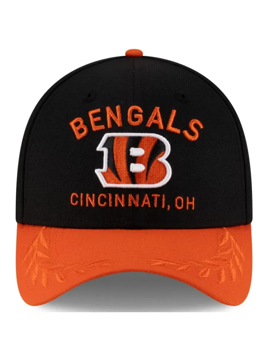 New Era Мужская кепка Cincinnati Bengals 39THIRTY Flex, черно-оранжевая, с символикой драфта НФЛ — изображение 4 из 5