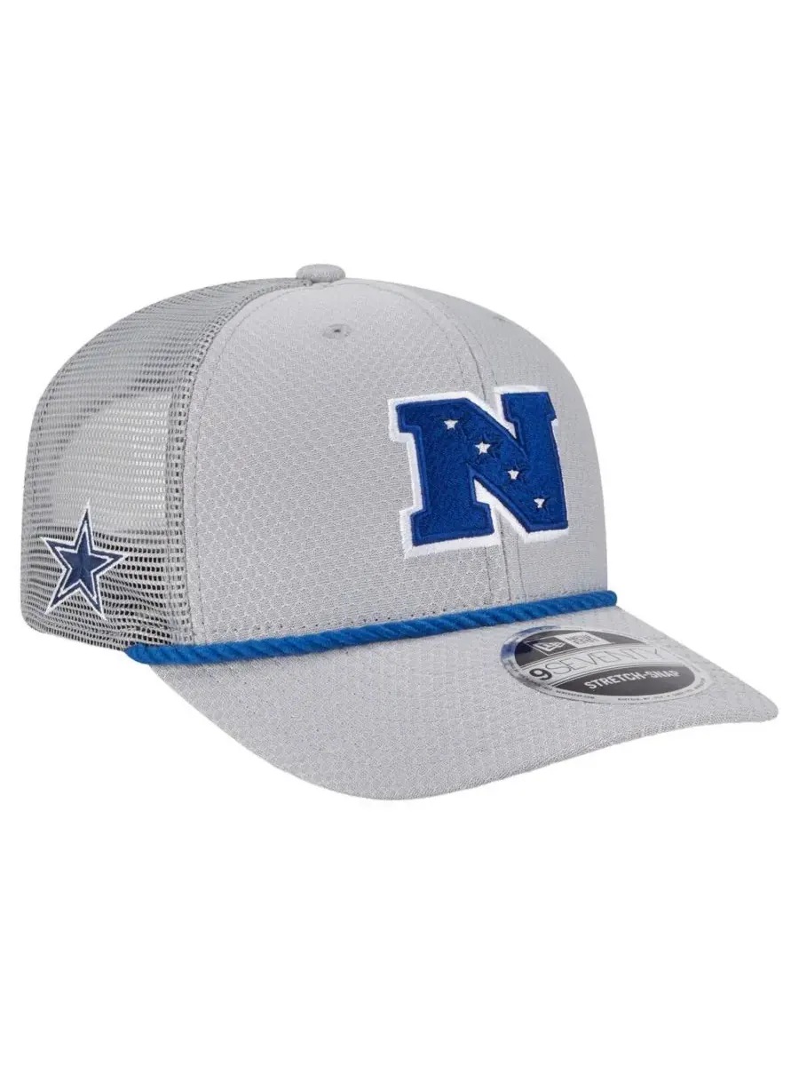 New Era Мужская серая кепка Dallas Cowboys 2025 Pro Bowl 9SEVENTY с эластичными застежками — изображение 1 из 5, серый