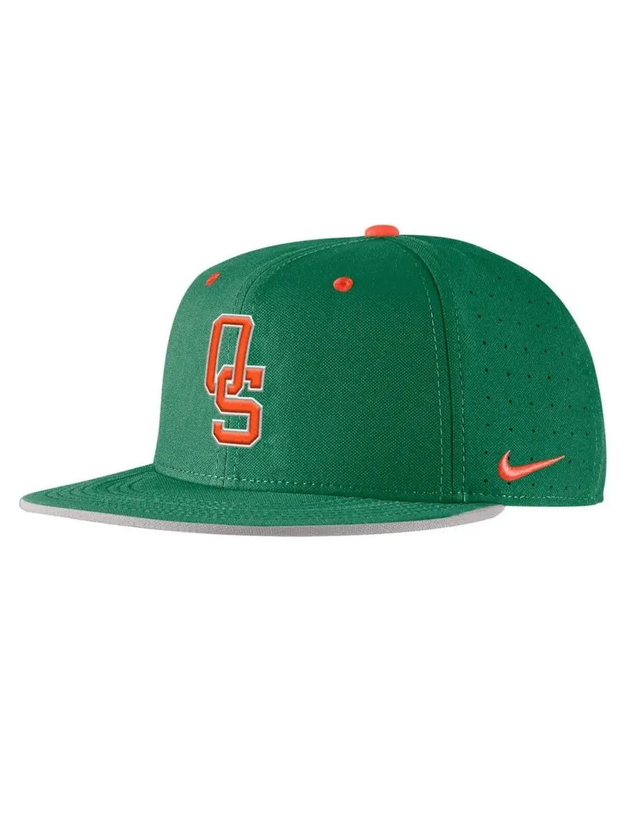 Nike Мужская зеленая бейсболка Oklahoma State Cowboys 2025 On-Field True Performance — изображение 1 из 2, зеленый