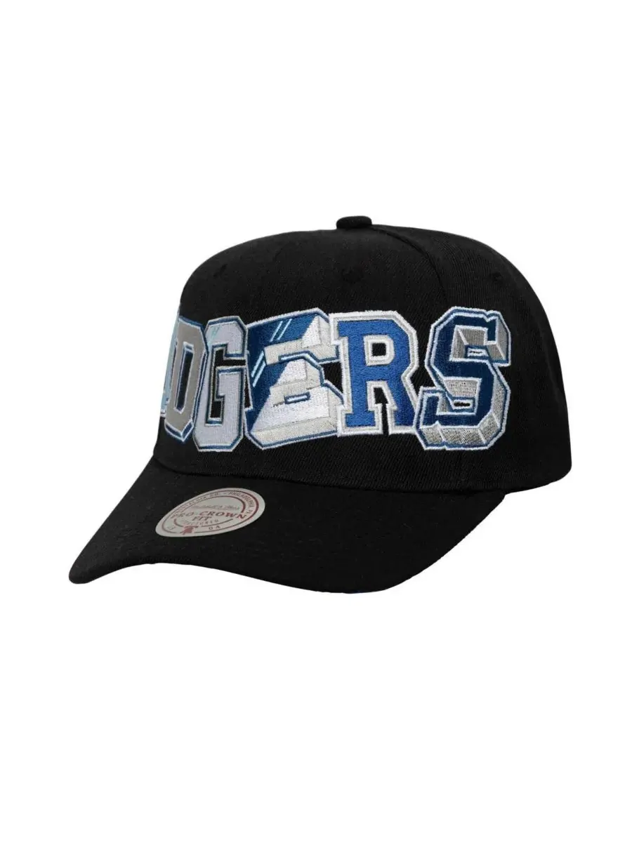 Mitchell & Ness Мужская черная кепка Los Angeles Dodgers Hyper Type Pro Crown Snapback — изображение 1 из 4, черный