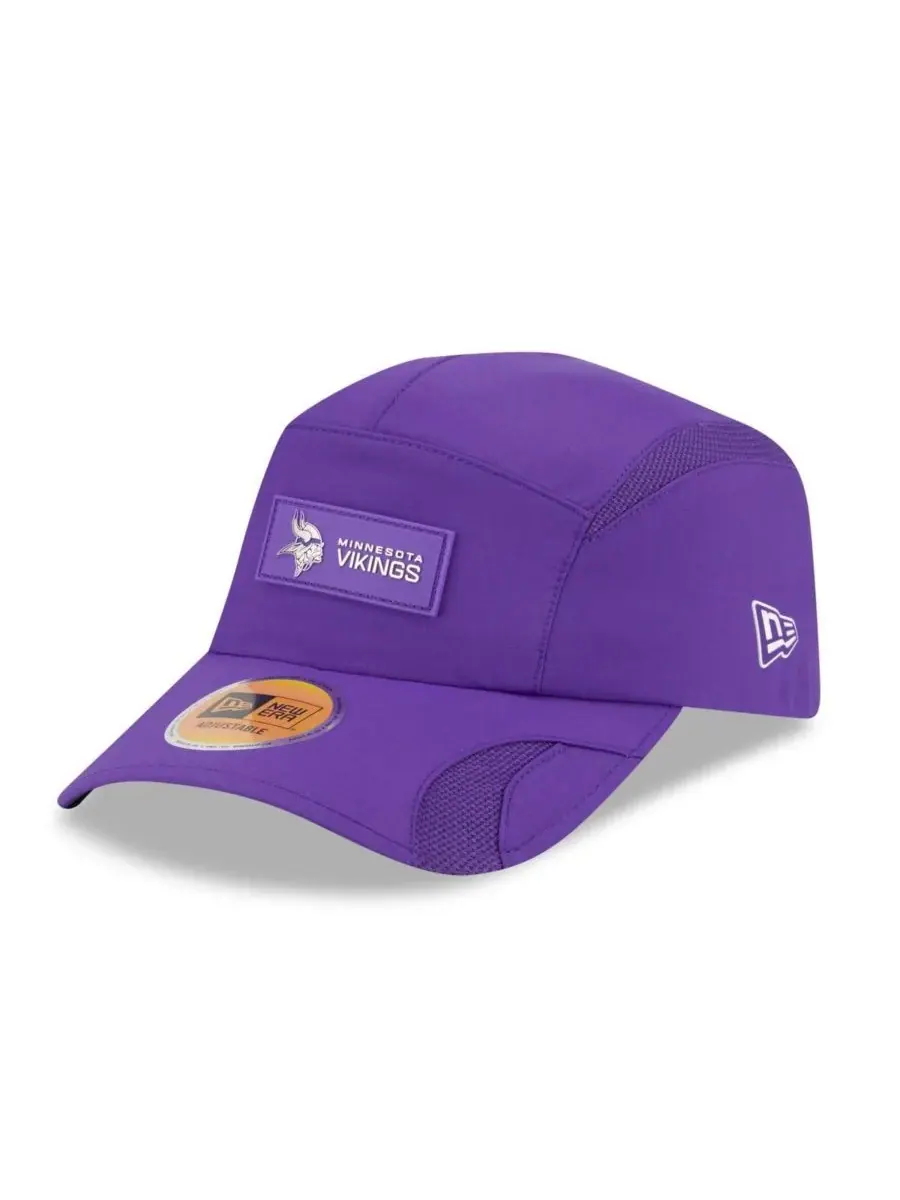 New Era Мужская фиолетовая регулируемая кепка Minnesota Vikings 2025 Sideline Runner — изображение 1 из 5, фиолетовый