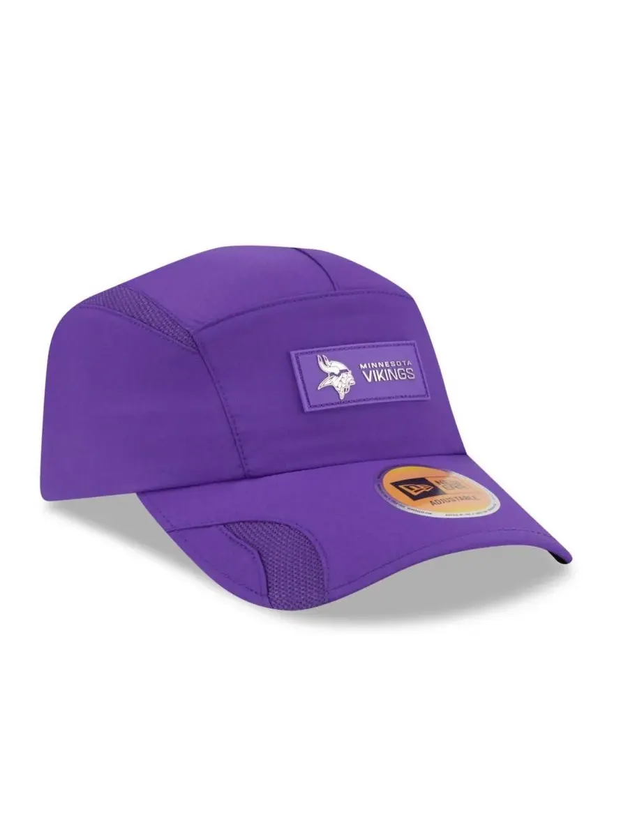 New Era Мужская фиолетовая регулируемая кепка Minnesota Vikings 2025 Sideline Runner — изображение 4 из 5, фиолетовый
