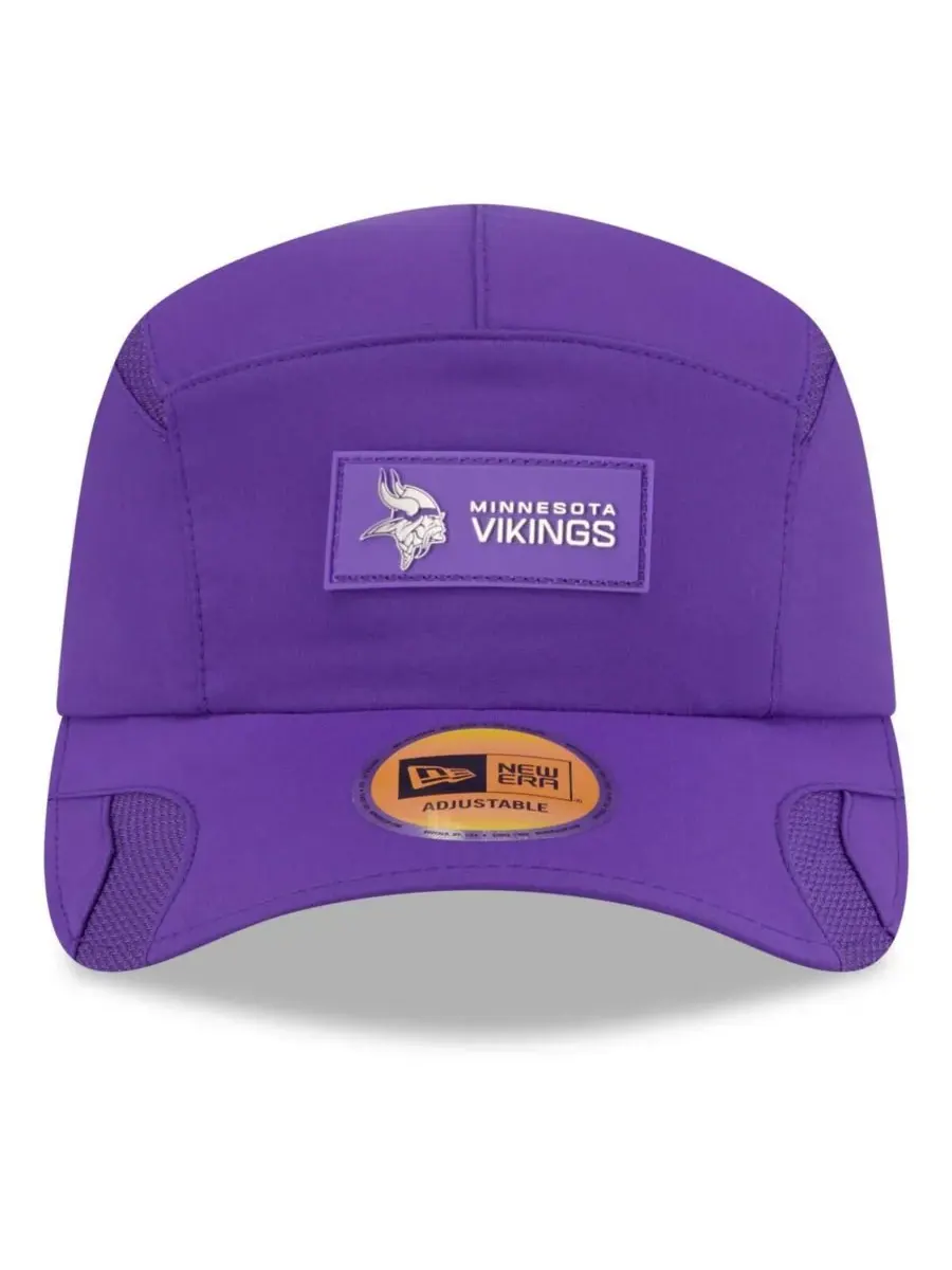 New Era Мужская фиолетовая регулируемая кепка Minnesota Vikings 2025 Sideline Runner — изображение 5 из 5, фиолетовый