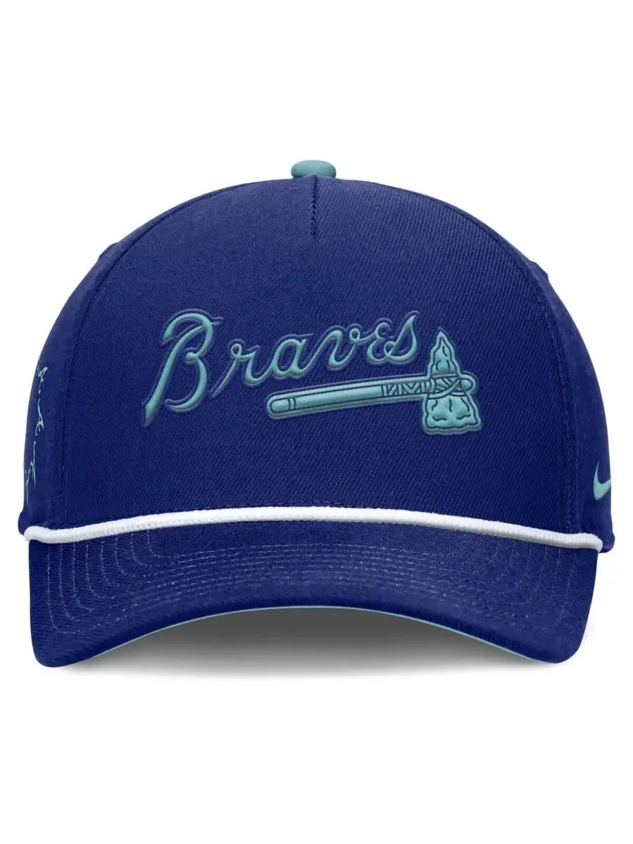 Мужская регулируемая бейсболка Royal Atlanta Braves ко Дню отца Nike — изображение 2 из 4, королевский