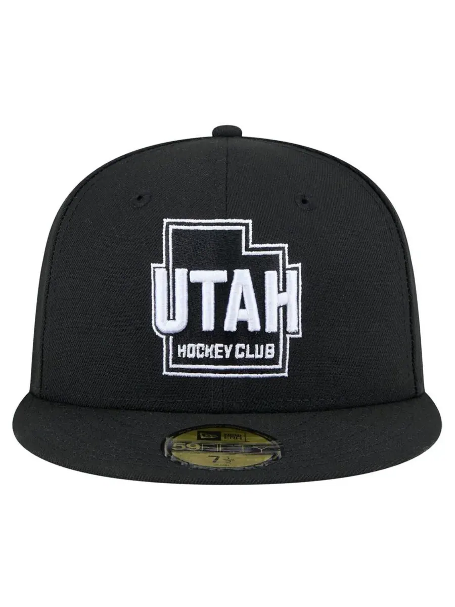 New Era Мужская черная бейсболка Utah Hockey Club State Shape 1st Season 59FIFTY Fitted Hat — изображение 5 из 5, черный