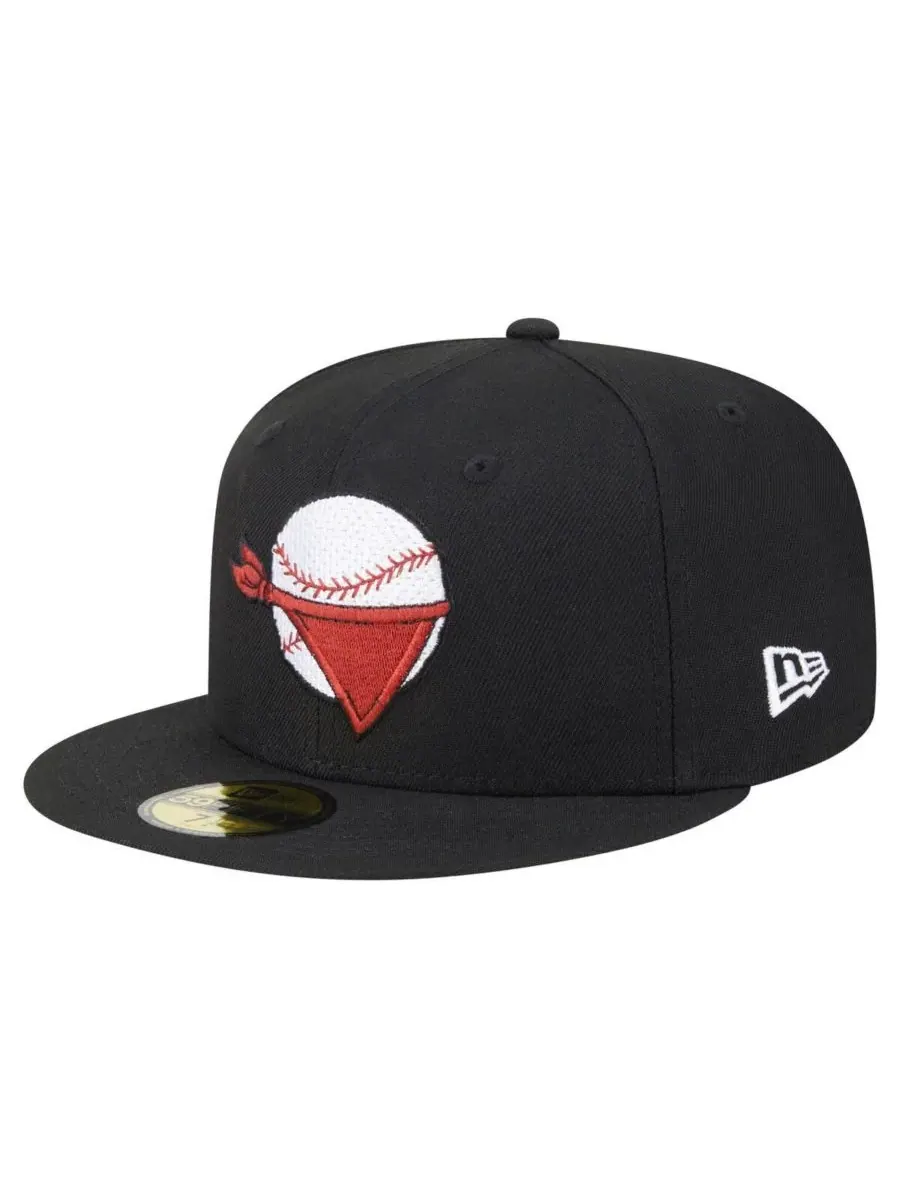 New Era Мужская черная кепка Quad Cities River Bandits из коллекции Authentic Collection 59FIFTY — изображение 1 из 4, черный