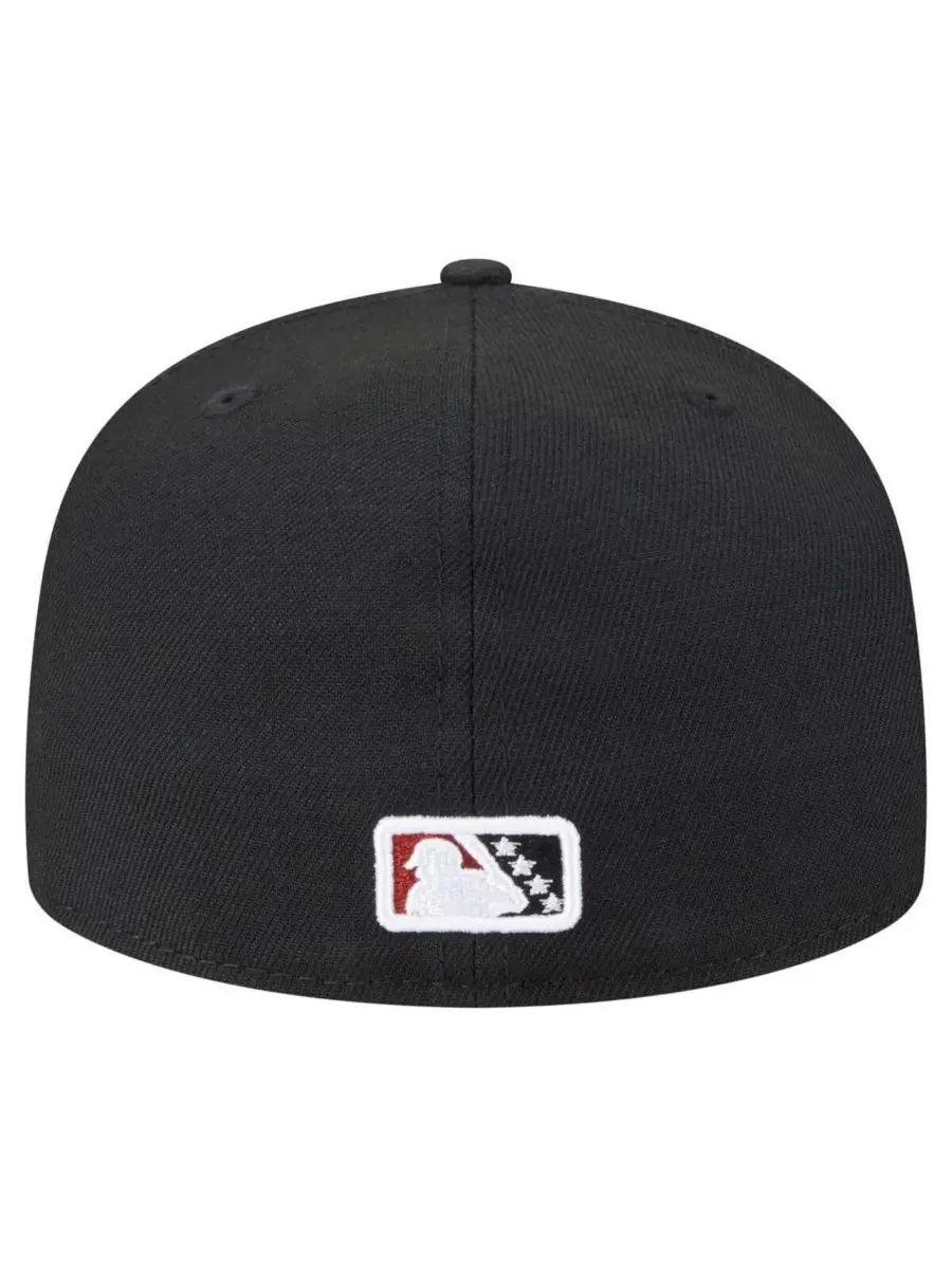 New Era Мужская черная кепка Quad Cities River Bandits из коллекции Authentic Collection 59FIFTY — изображение 2 из 4, черный