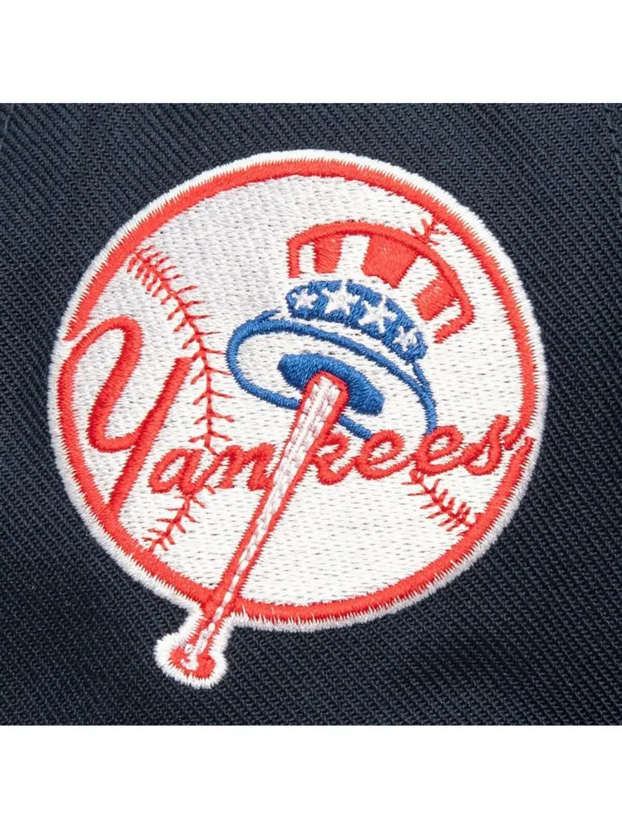Mitchell & Ness Мужская темно-синяя бейсболка New York Yankees Double Up Snapback — изображение 3 из 4, темно-синий