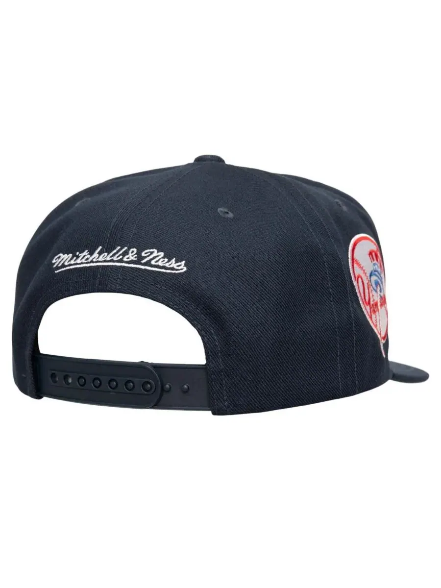 Mitchell & Ness Мужская темно-синяя бейсболка New York Yankees Double Up Snapback — изображение 4 из 4, темно-синий