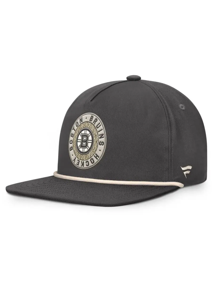 Fanatics Мужская бейсболка Boston Bruins Closer с регулируемой высотой — изображение 1 из 4, темно-серый