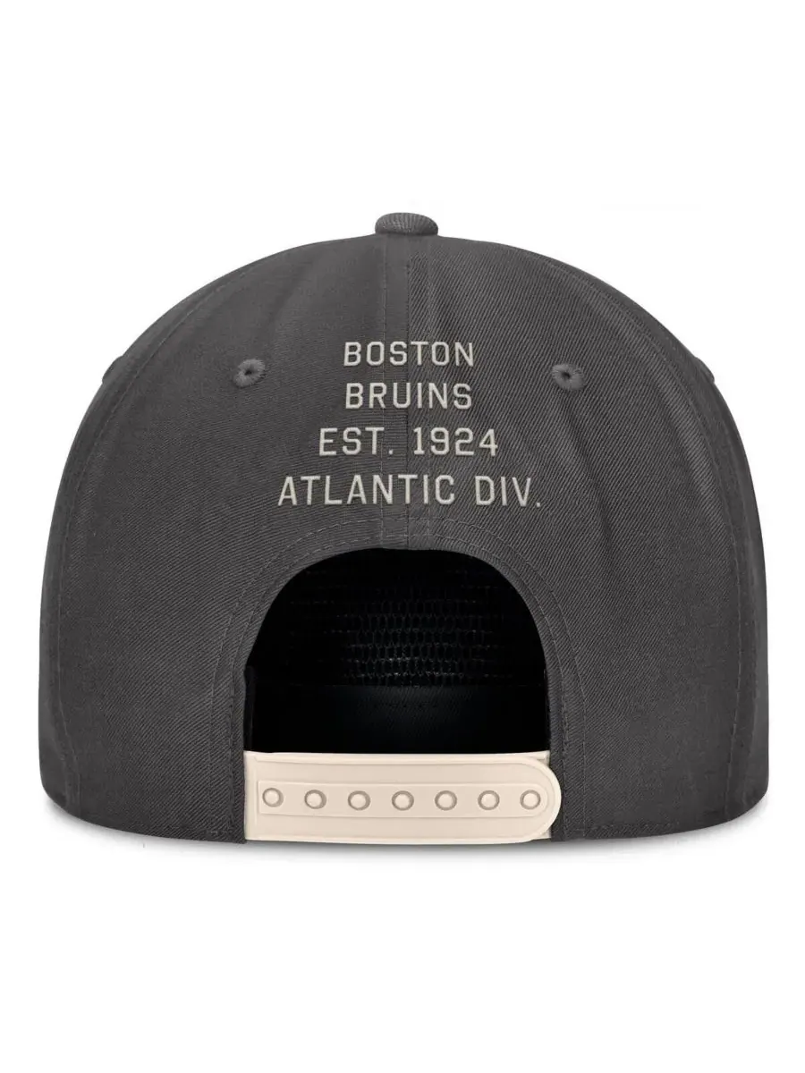 Fanatics Мужская бейсболка Boston Bruins Closer с регулируемой высотой — изображение 4 из 4, темно-серый
