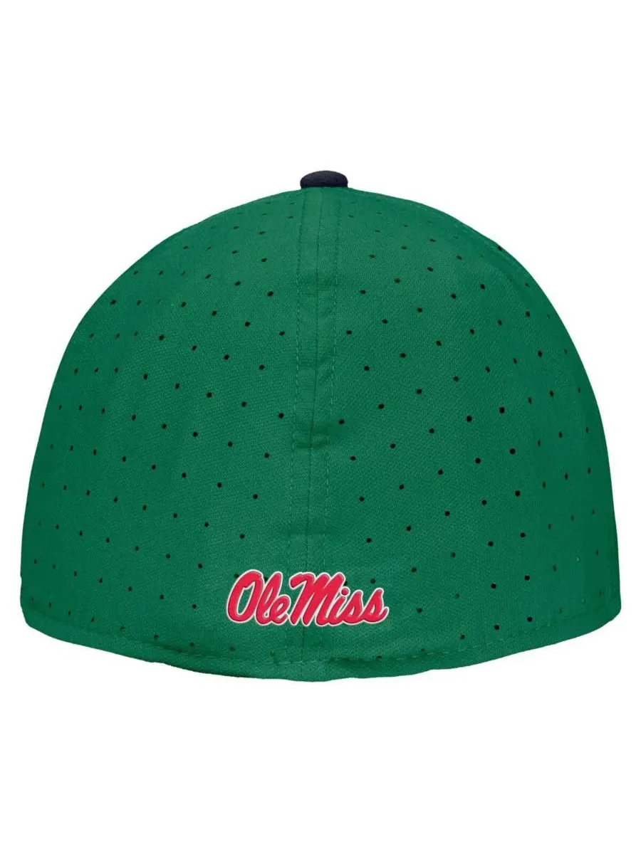 Nike Мужская зеленая бейсбольная кепка Ole Miss Rebels для игры на поле — изображение 2 из 3, зеленый