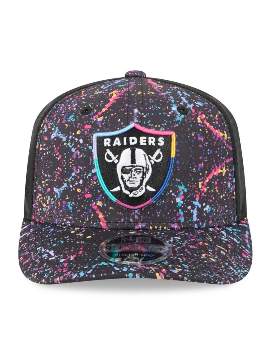 New Era Мужская черная регулируемая кепка Las Vegas Raiders 2025 NFL Crucial Catch 9SEVENTY — изображение 2 из 4, черный