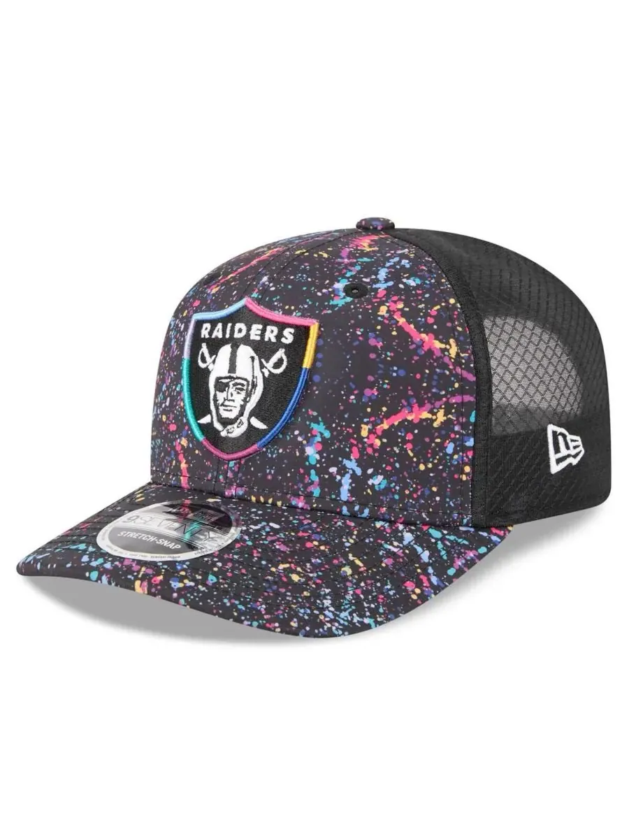 New Era Мужская черная регулируемая кепка Las Vegas Raiders 2025 NFL Crucial Catch 9SEVENTY — изображение 4 из 4, черный