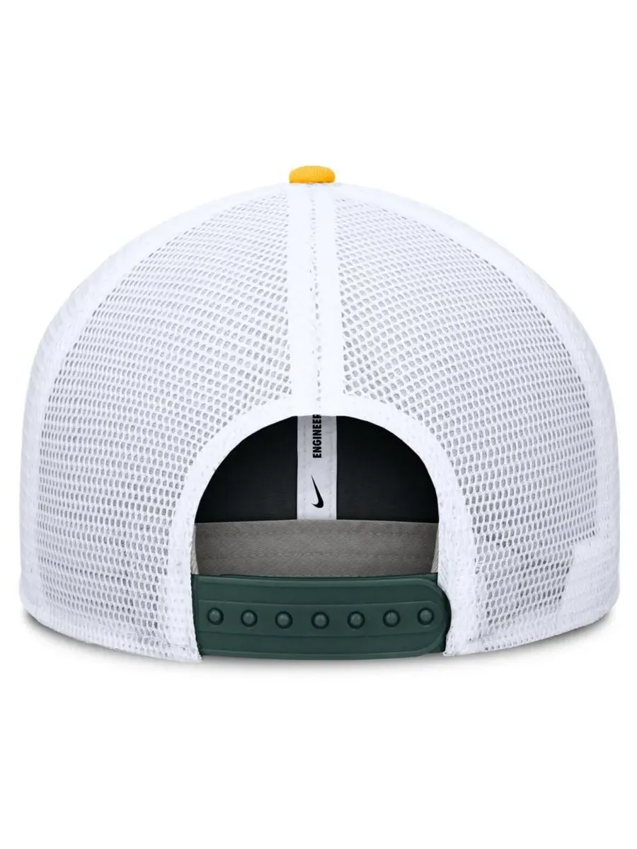 Nike Мужская зелено-золотая бейсболка Athletics Pro Trucker Snapback — изображение 2 из 4, зеленый золотистый