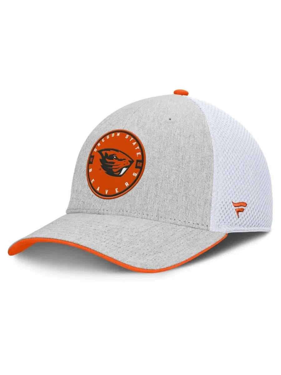 Fanatics Мужская светло-серая кепка Trigger Flex с символикой команды Oregon State Beavers — изображение 1 из 5, серый