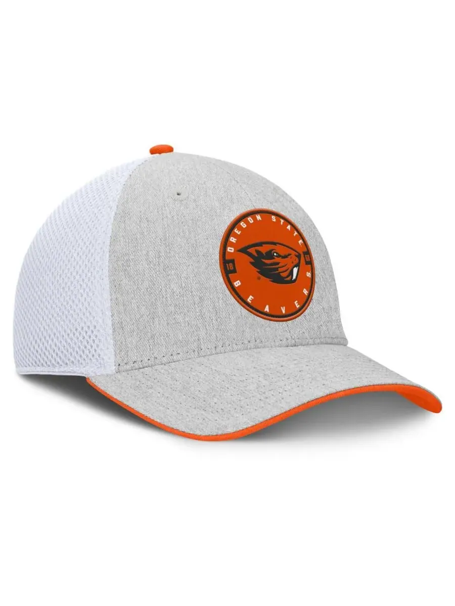 Fanatics Мужская светло-серая кепка Trigger Flex с символикой команды Oregon State Beavers — изображение 3 из 5, серый