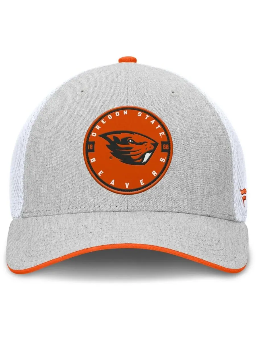 Fanatics Мужская светло-серая кепка Trigger Flex с символикой команды Oregon State Beavers — изображение 5 из 5, серый