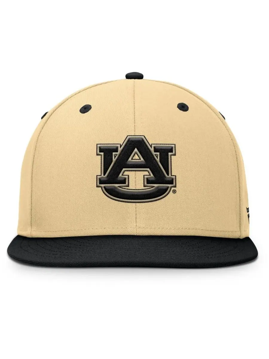 Fanatics Мужская золотисто-черная бейсболка Auburn Tigers Balance Fitted Hat — изображение 2 из 4, хаки черный