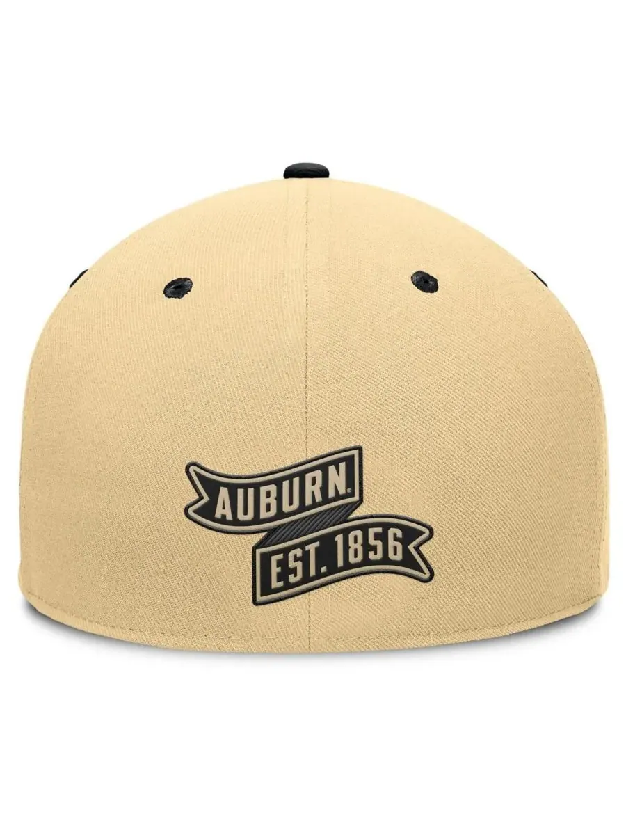 Fanatics Мужская золотисто-черная бейсболка Auburn Tigers Balance Fitted Hat — изображение 4 из 4, хаки черный