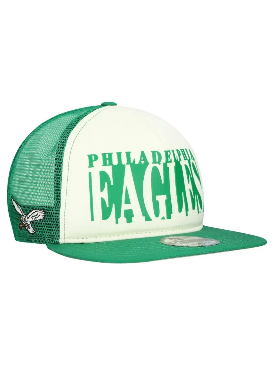 New Era Мужская кепка Philadelphia Eagles в стиле ретро с вырезом в форме буквы А и логотипом A — изображение 1 из 4