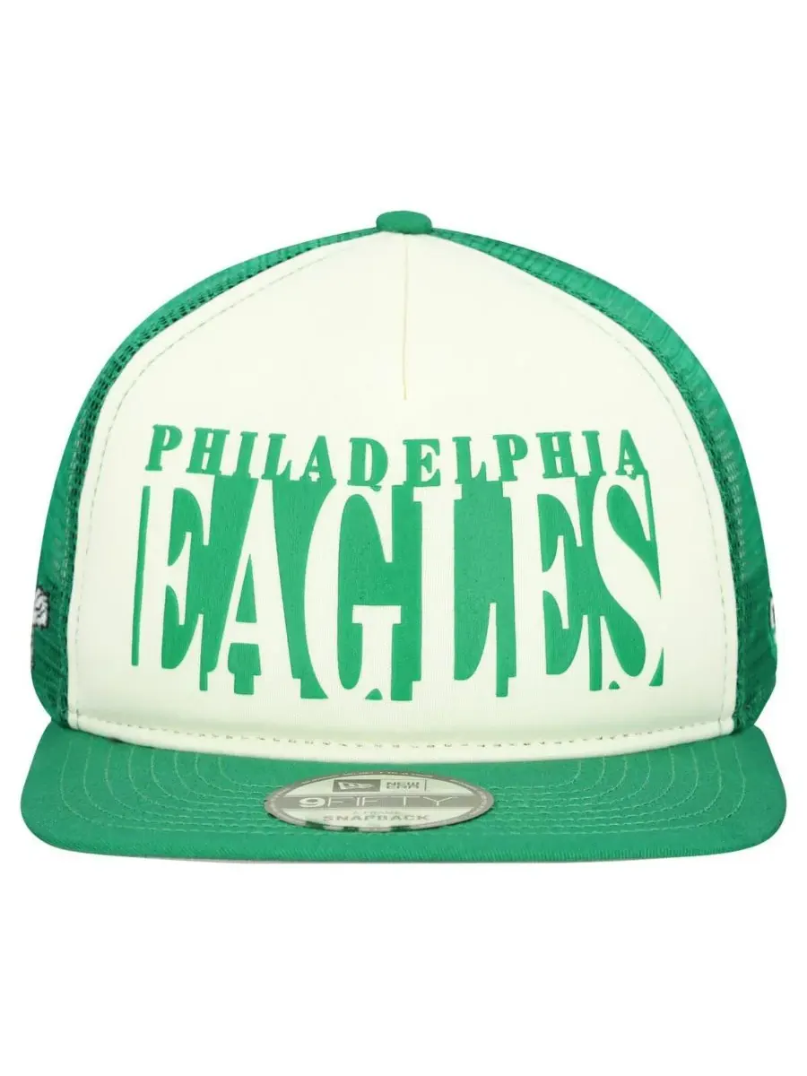 New Era Мужская кепка Philadelphia Eagles в стиле ретро с вырезом в форме буквы А и логотипом A — изображение 4 из 4