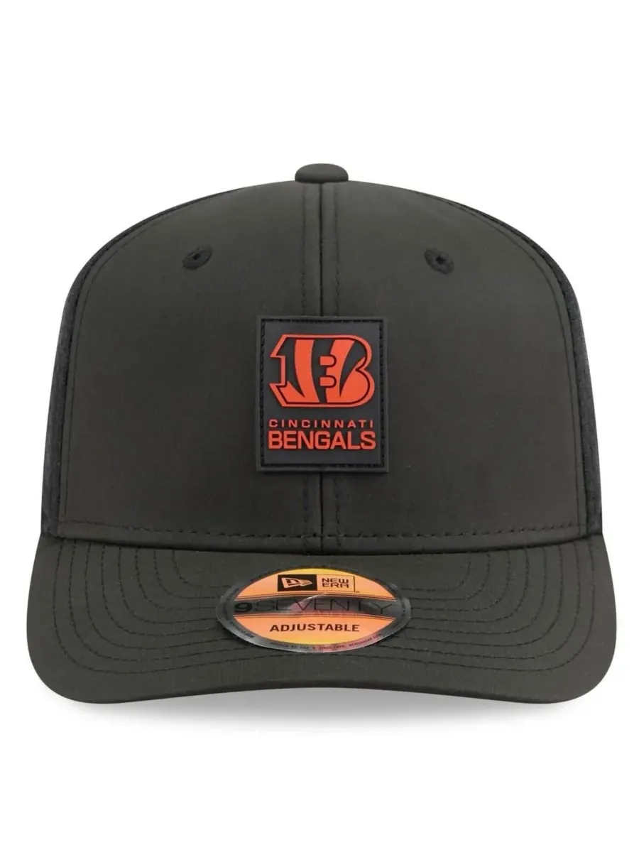 New Era Мужская черная регулируемая кепка-тракер Cincinnati Bengals 2025 Sideline 9SEVENTY — изображение 5 из 5, черный