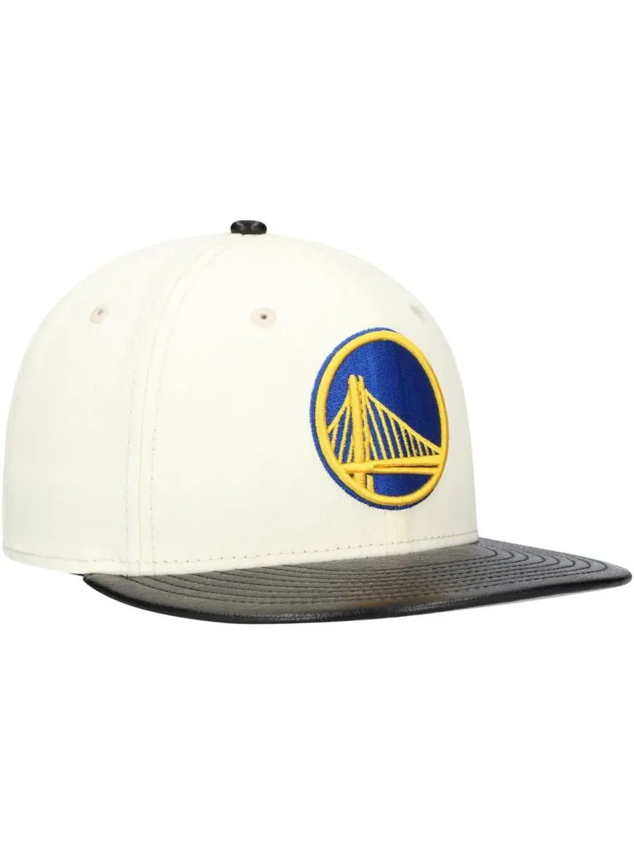 New Era Мужская бело-черная кепка Golden State Warriors с двухцветным козырьком, модель 59FIFTY — изображение 4 из 5