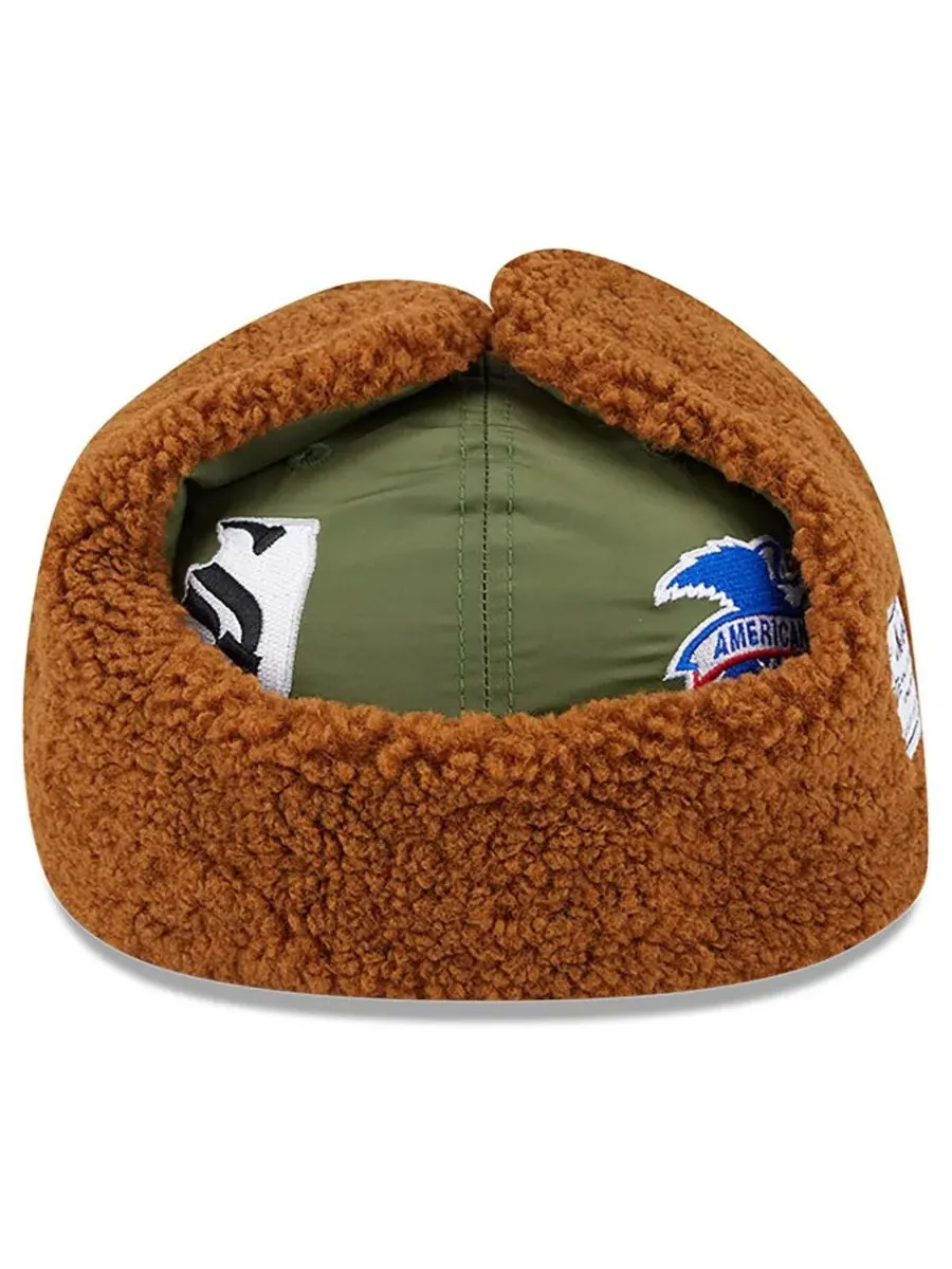 New Era Мужская бейсболка Alpha Industries 59FIFTY цвета оливкового дерева с изображением собачьих — изображение 4 из 4