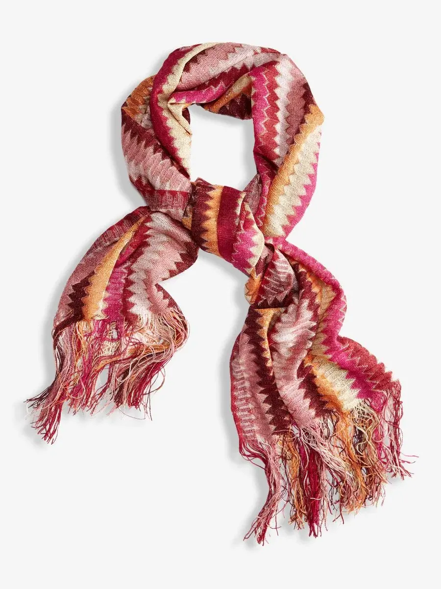 Шарф удлиненный с бахромой Colorful Chevron Stripe Oblong Scarf I.N.C. International Concepts — изображение 1 из 3, мульти