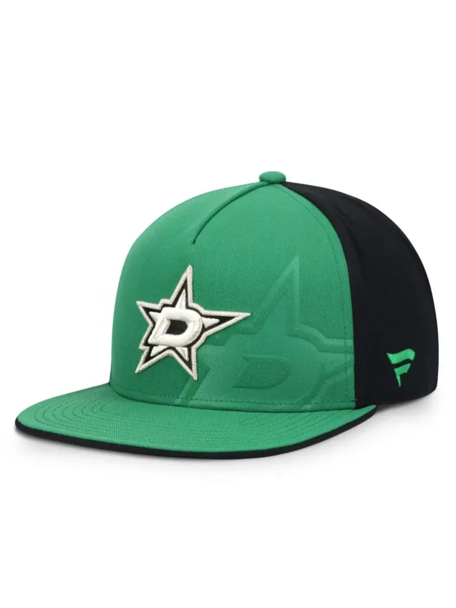 Кепка-снапбек с вышитым логотипом Dallas Stars Fanatics — изображение 1 из 3, зеленый черный