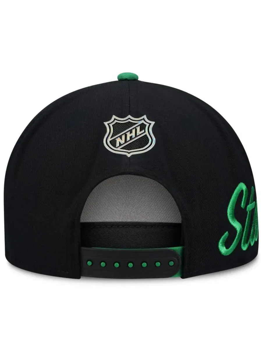 Кепка-снапбек с вышитым логотипом Dallas Stars Fanatics — изображение 3 из 3, зеленый черный