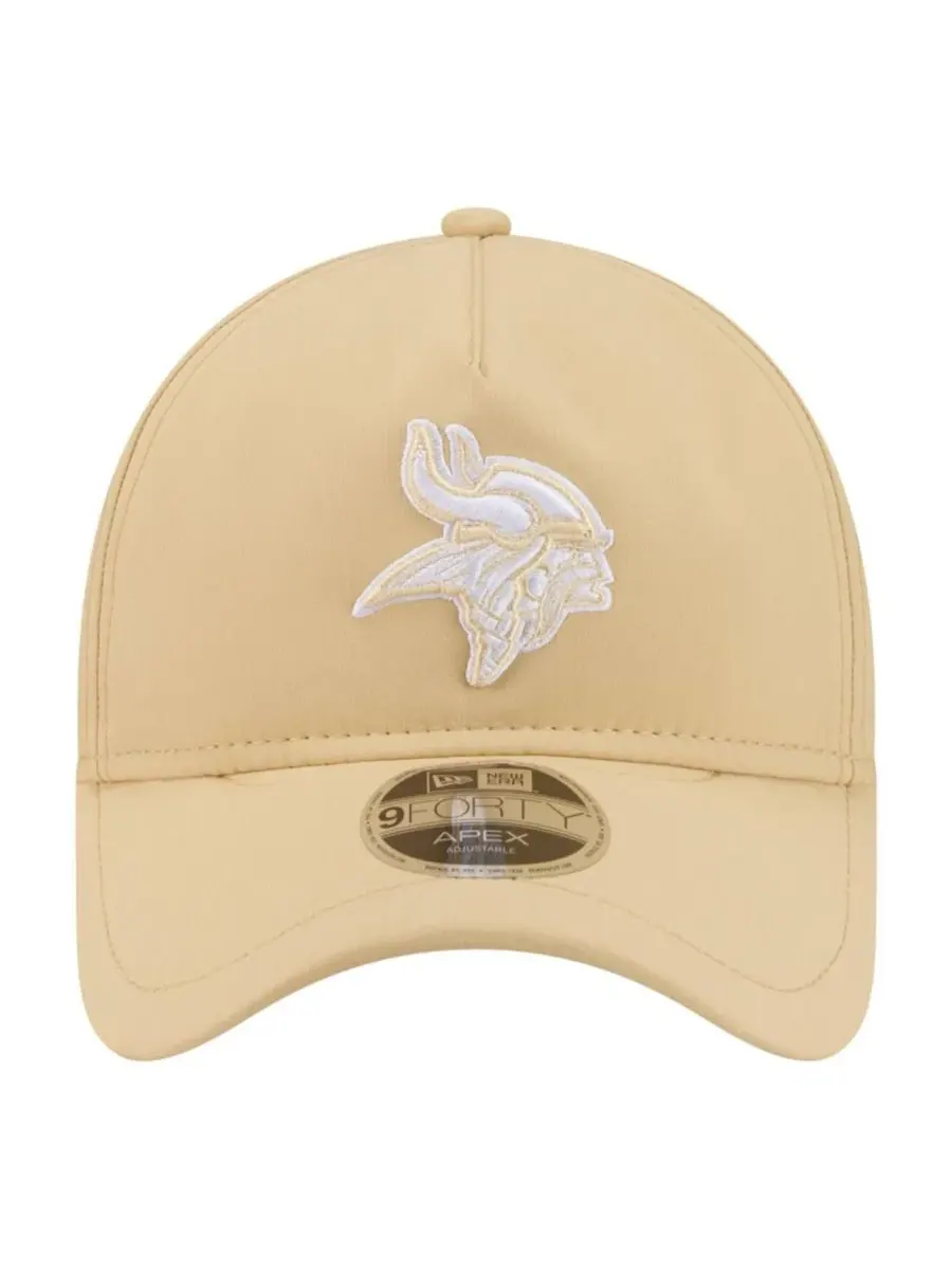 Кепка New Era Apex 9FORTY с вышитым логотипом Minnesota Vikings — изображение 2 из 5, бежевый