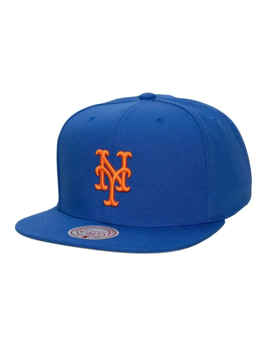 Кепка-снэпбек с вышитым логотипом New York Mets, модель Side Logo Mitchell & Ness — изображение 1 из 4, королевский