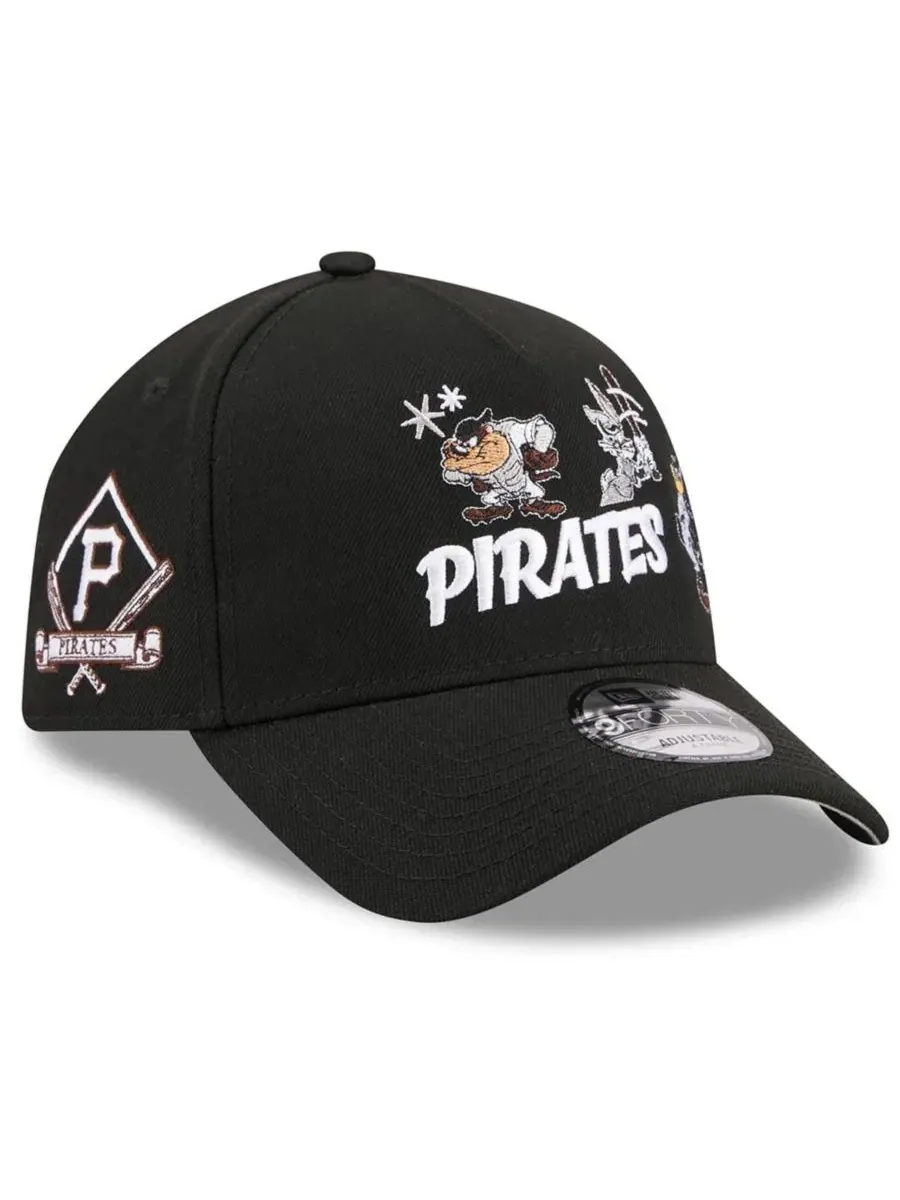 Бейсболка New Era, Pittsburgh Pirates Looney Tunes A-Frame 9FORTY — изображение 1 из 5, черный