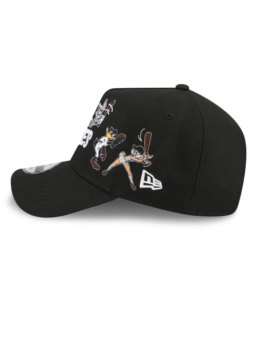 Бейсболка New Era, Pittsburgh Pirates Looney Tunes A-Frame 9FORTY — изображение 2 из 5, черный