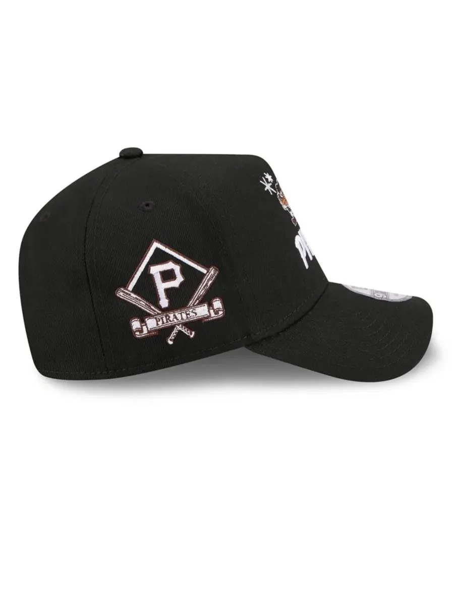 Бейсболка New Era, Pittsburgh Pirates Looney Tunes A-Frame 9FORTY — изображение 3 из 5, черный