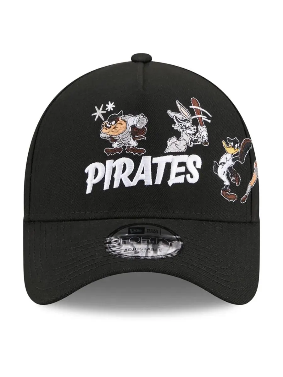 Бейсболка New Era, Pittsburgh Pirates Looney Tunes A-Frame 9FORTY — изображение 5 из 5, черный