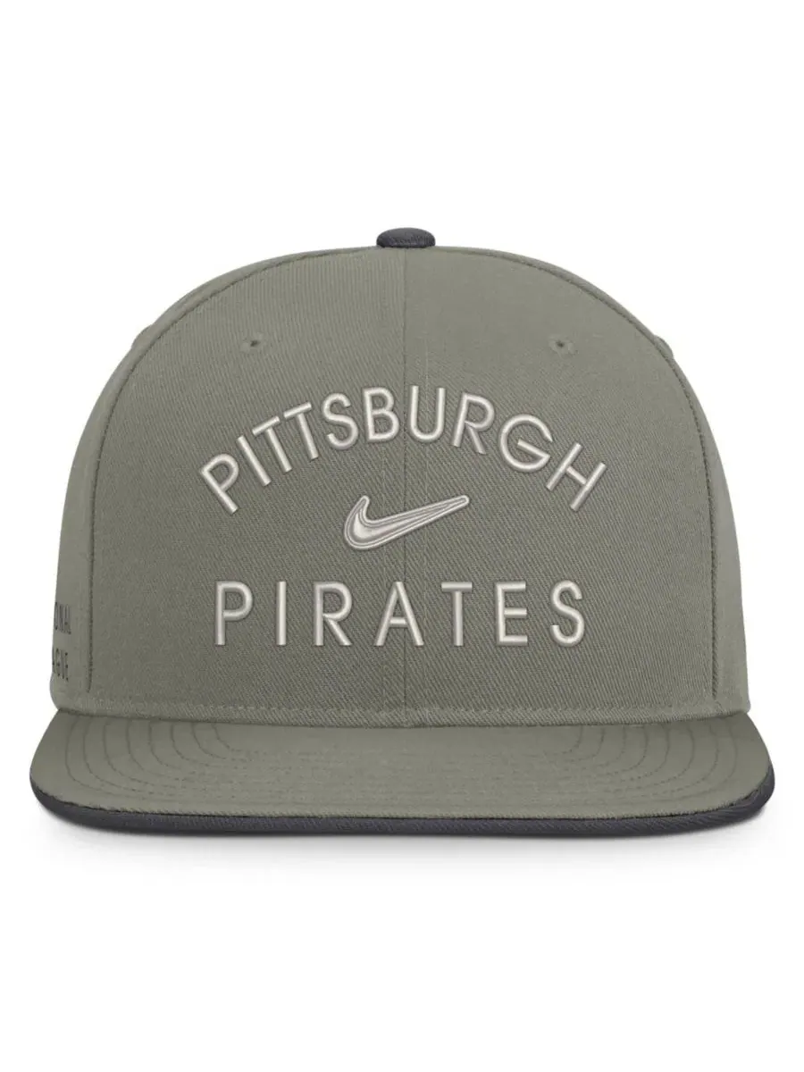 Кепка-снэпбек Nike Pro Dri-FIT Pittsburgh Pirates — изображение 2 из 5, серый