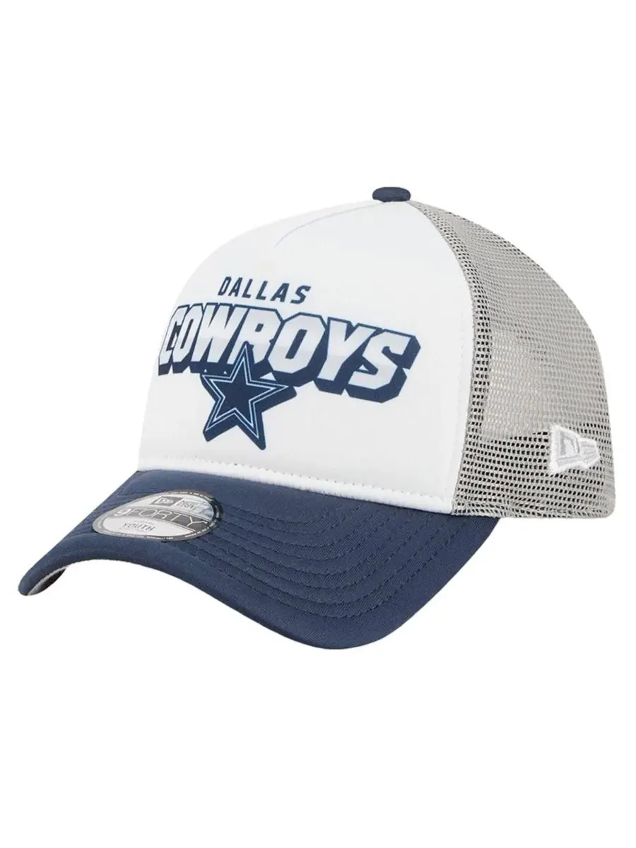 Детская кепка New Era Dallas Cowboys Streak A-Frame 9FORTY — изображение 1 из 5, белый темно-синий
