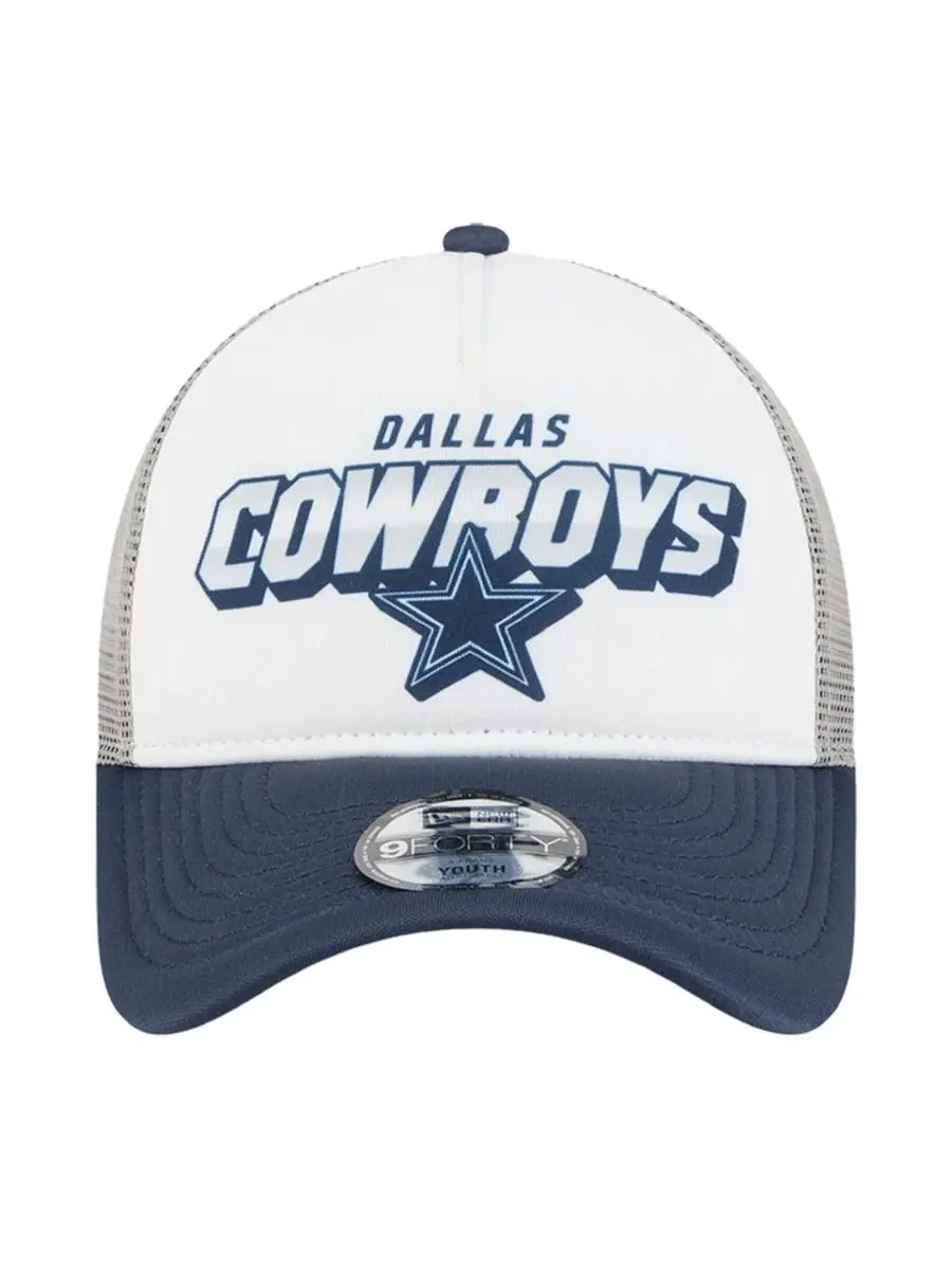 Детская кепка New Era Dallas Cowboys Streak A-Frame 9FORTY — изображение 2 из 5, белый темно-синий