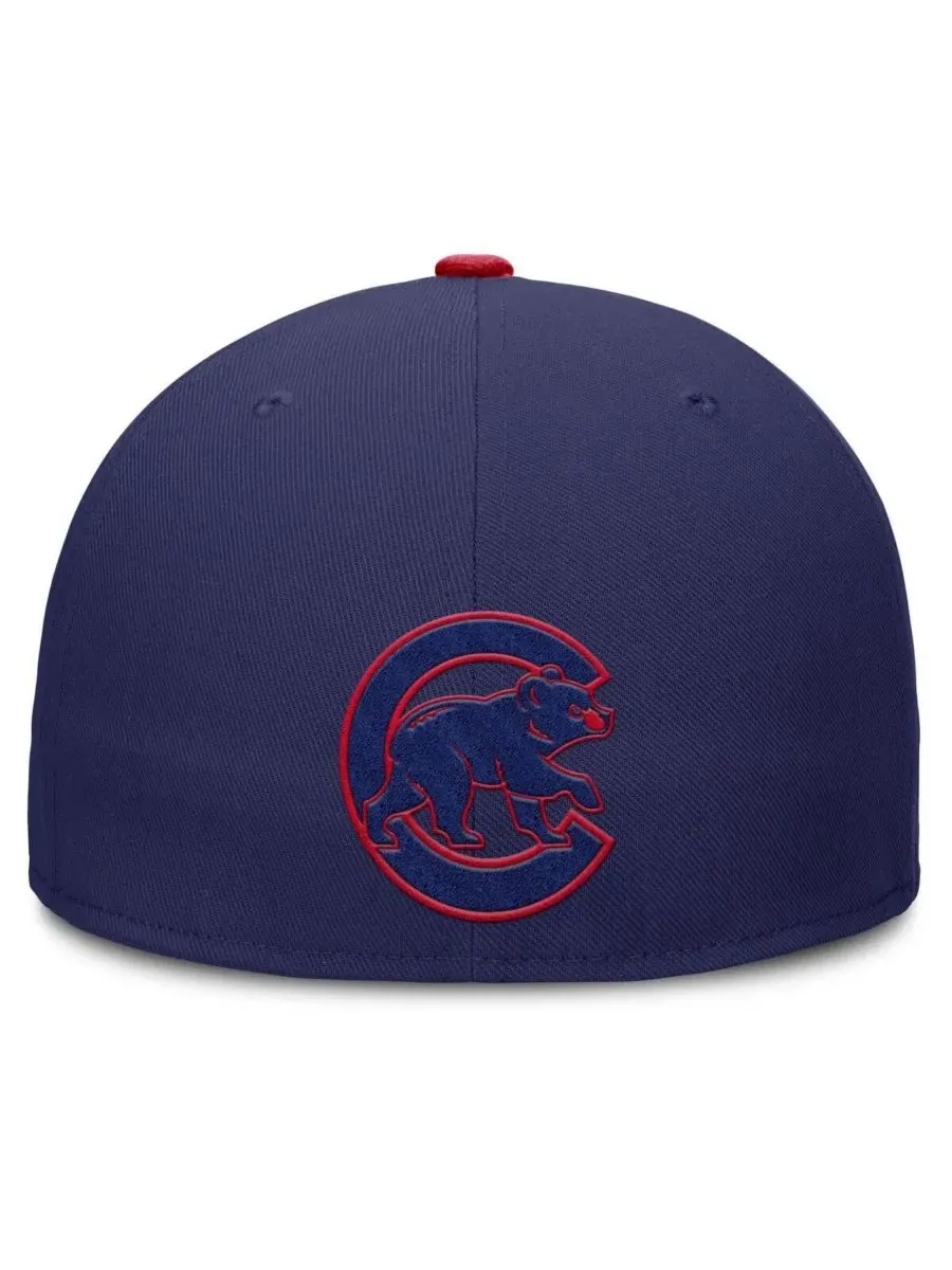 Кепка Nike Chicago Cubs с высокой тульей, Dri-FIT, с плоским козырьком — изображение 4 из 5, синий