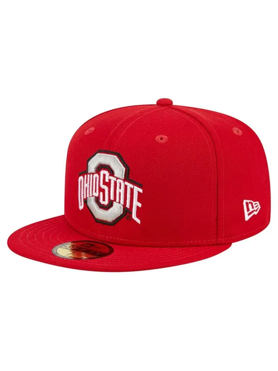 Кепка с высокой тульей Ohio State Buckeyes 59FIFTY New Era — изображение 1 из 4, алый