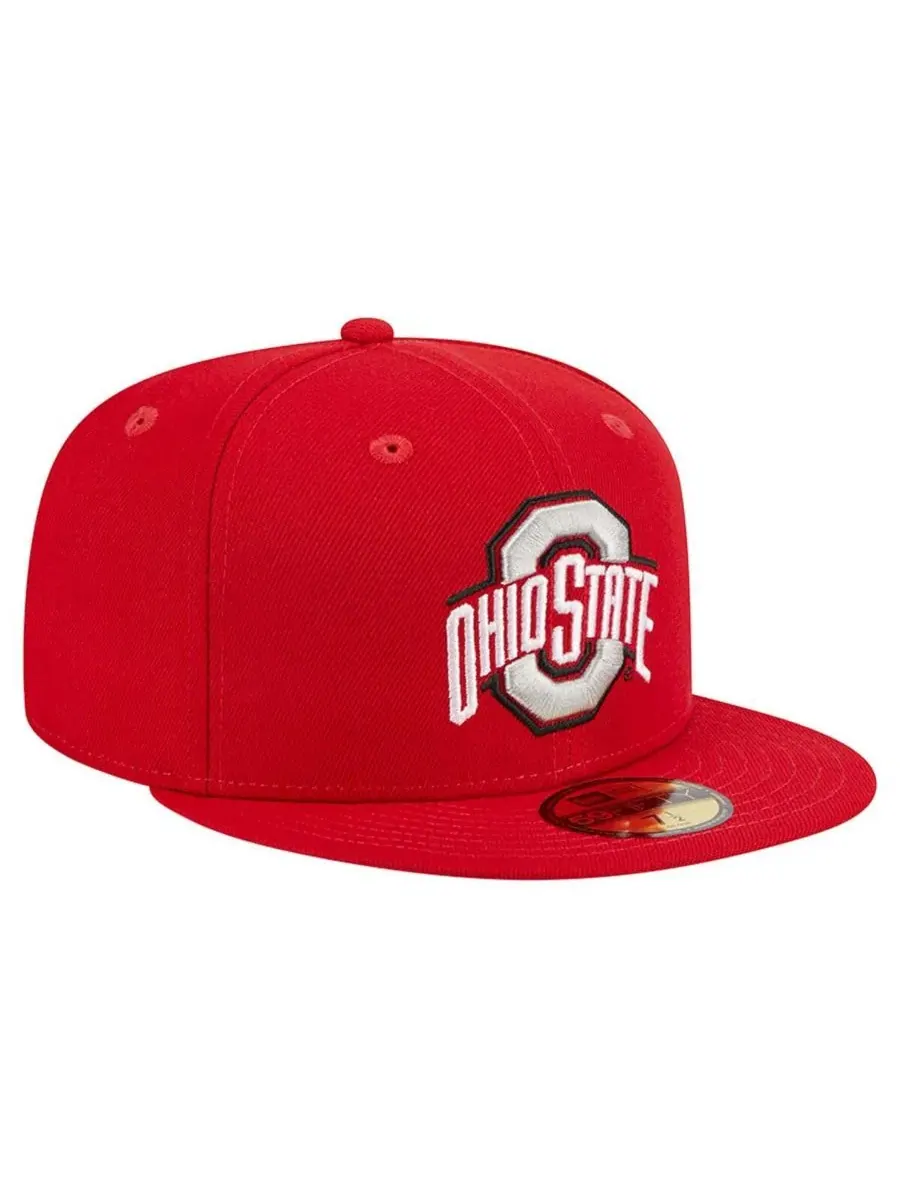 Кепка с высокой тульей Ohio State Buckeyes 59FIFTY New Era — изображение 3 из 4, алый