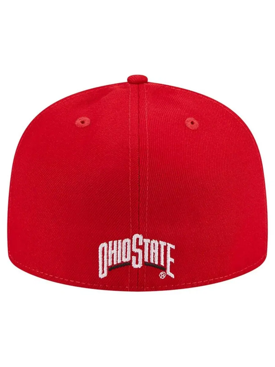 Кепка с высокой тульей Ohio State Buckeyes 59FIFTY New Era — изображение 4 из 4, алый