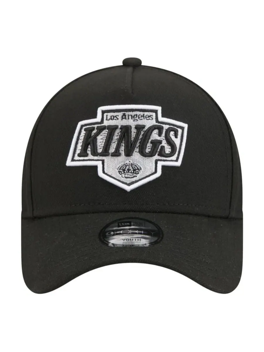 Бейсболка New Era 9FORTY A-Frame с вышивкой, Los Angeles Kings — изображение 2 из 5, черный
