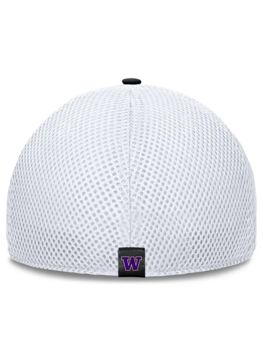 Кепка Washington Huskies 5-Panel Matter Flex Hat Fanatics — изображение 4 из 5, черный белый