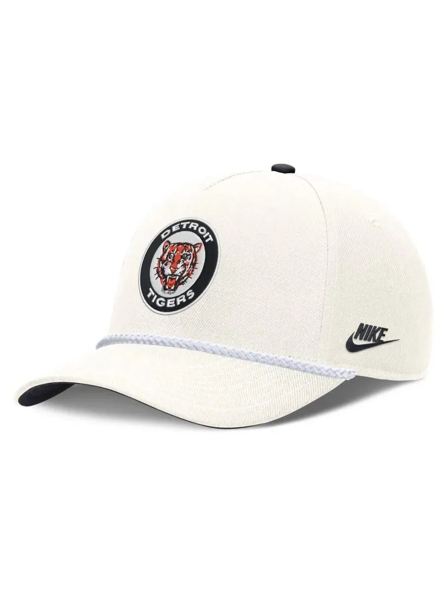 Бейсболка с вышивкой Detroit Tigers Cooperstown Rise Nike — изображение 1 из 5, бежевый